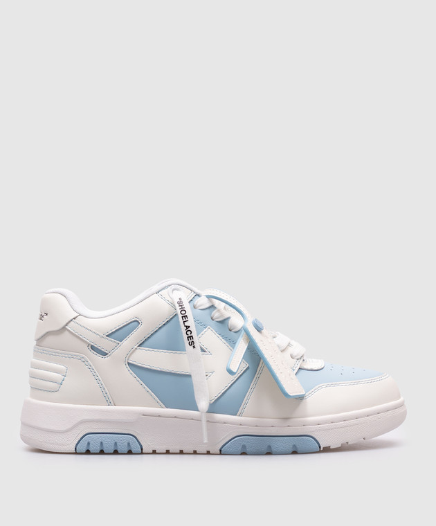 Off-White Голубые кожаные кроссовки Out OF Office OWIA259C99LEA014