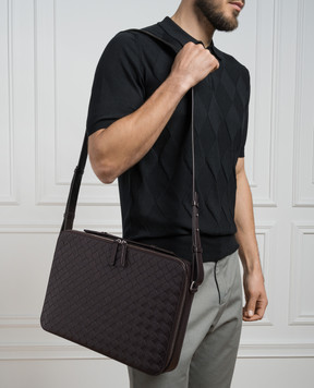 Bottega Veneta Коричневая кожаная плетеная сумка Getaway 786662V2HL1