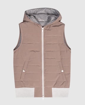 Brunello Cucinelli Дитячий коричневий жилет BM479J136B