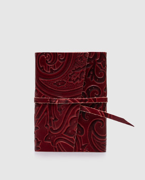 Etro Бордовый блокнот в кожаной обложке 31323