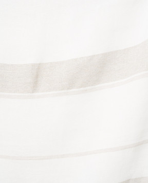 Brunello Cucinelli Белый плед из льна с люрексом MLPLEARA01