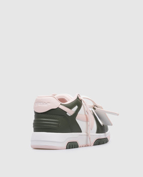 Off-White Рожеві шкіряні скросівки з тисненням логотипа OWIA259F24LEA005