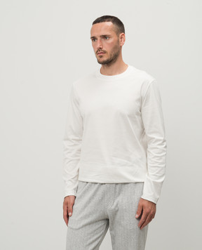Brunello Cucinelli Белый лонгслив прямого кроя M0B137407