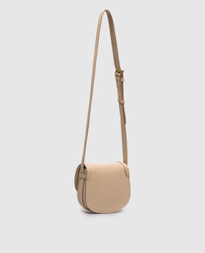 Tom Ford Бежевая кожаная сумка WALLIS с монограммой логотипа L1841LCL442X