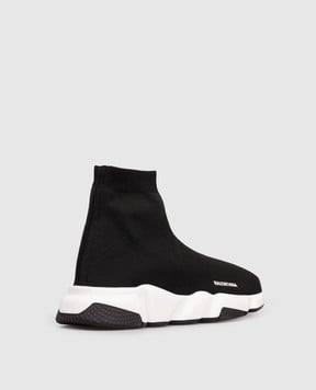 Balenciaga Дитячі чорні снокери Speed з логотипом 597425W2DB2