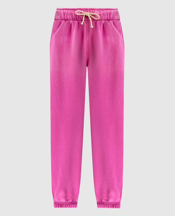 Pink joggers with logo patch