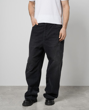 Balenciaga Черные джинсы с патчем логотипа. 773763TPW58
