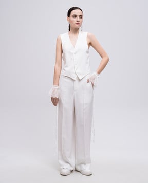 Ann Demeulemeester Белый жилет Tiuku с шелком B0012742FA558
