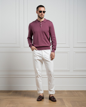 Cashmere&Whiskey Бордове поло з шовком і кашеміром FS06