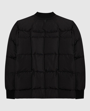 Dolce&Gabbana Дитячий чорний пуховик з вишивкою монограми логотипа DG L42B90HUMVT