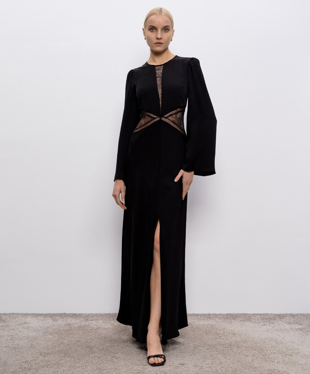 Twinset - Чорна сукня максі з мереживом 251TT2111 купити в Symbol
