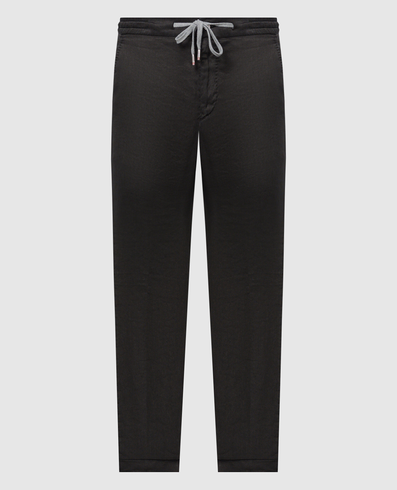 CARACCIOLO black trousers with linen