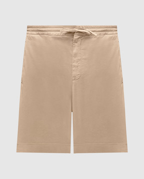 Canali Бежеві шорти з відворотами PT0135595606