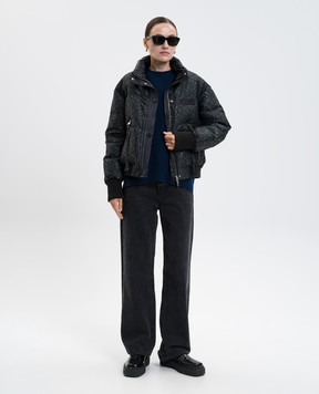 Be Florence Чорна пухова куртка з паєтками BE2516BLACK