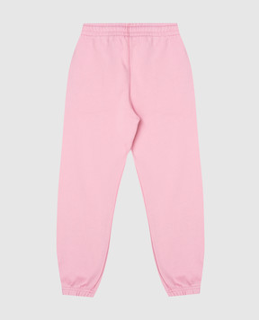 Off-White Детские розовые джогеры с принтом логотипа. OGCH001F24FLE002
