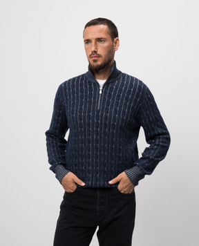 Brunello Cucinelli Синий свитер из кашемира M22700604