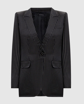 Tom Ford Чорний жакет із шовку в горох GI3054FAX1655