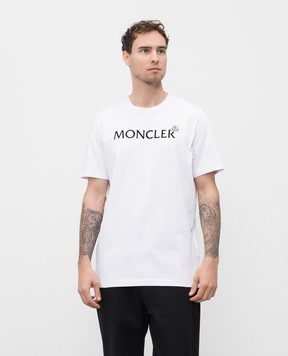 Moncler Белая футболка с логотипом K20918C000368390T
