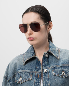 Max Mara Золотые солнцезащитные очки MENTON3 MENTON3