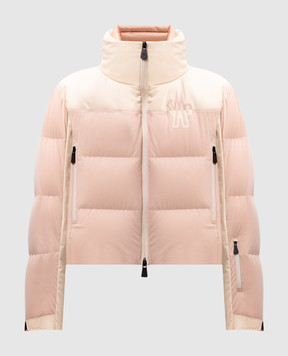 Moncler Grenoble Рожевий пуховик Stennes з логотипом J20981A00015M4289