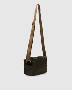 Off-White Сумка кольору хакі з принтом логотипа OMNQ081F24FAB002
