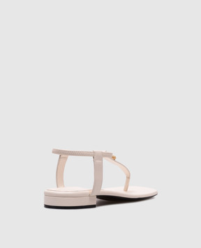 Loro Piana Бежевые кожаные сандалии Мindil FAP4655