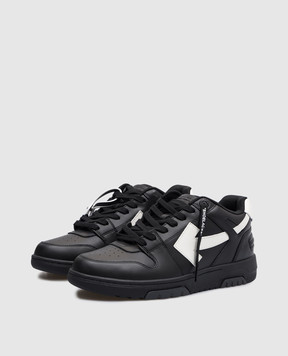 Off-White Чорні шкіряні кросівки Оut Оf Оffice OMIA189C99LEA019