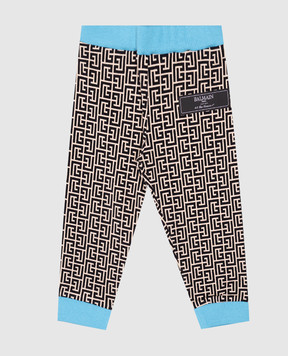 Balmain Детские черные джогеры с логотипом BW6700Z2411