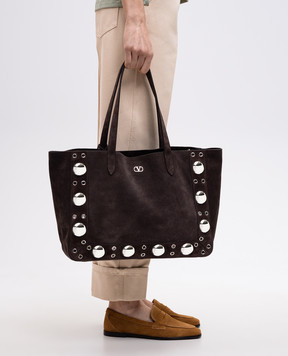 Valentino Коричневая замшевая сумка-тоут NELLCÔTE 6W0B0R79JET