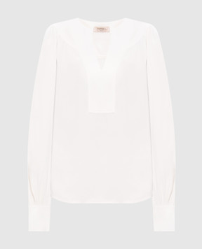 Twinset Бежева блуза з драпіруванням 242TT2410