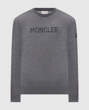 Moncler Серый джемпер из шерсти J20919C00011M1180