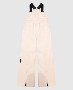 Moncler Grenoble ENFANT Детский бежевый горнолыжный конмбинезон с логотипом J29572G000025306646