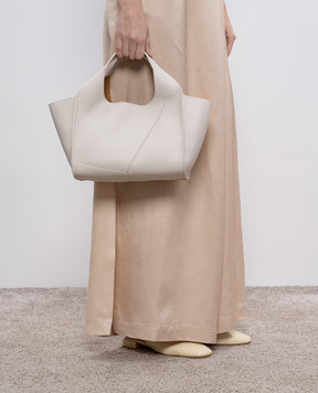 Gianni Chiarini Бежева шкіряна сумка-тоут EUFORIA BS9554RNGDBL