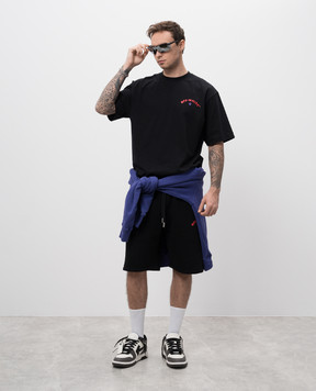 Off-White Чорна футболка з принтом логотипа OMAA120S25JER008