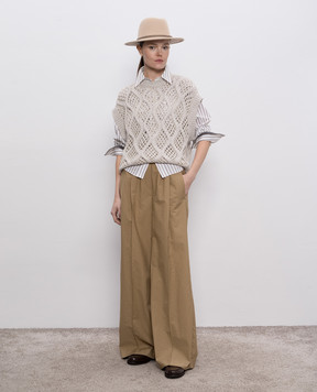 Brunello Cucinelli Бежевые штаны ML140P8721