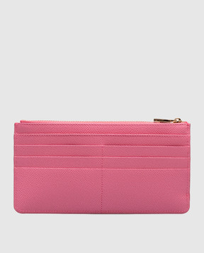 Dolce&Gabbana Розовый кожаный кошелек Dauphine с логотипом BI1265A1001
