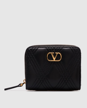 Valentino Чорне шкіряне портмоне QUILTIE 7W2P0AS2MIC