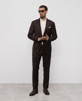 Canali Коричневый костюм из шерсти AX01199E1528650