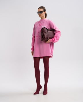 Balenciaga Розовый лонгслив с винтажным эффектом 818555TRVK8