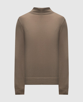 Canali Джемпер цвета хаки из мериноса шерсти. MK00077C1037
