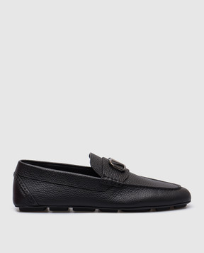 Valentino Чорні шкіряні мокасини VLOGO 6Y2S0G30BNT