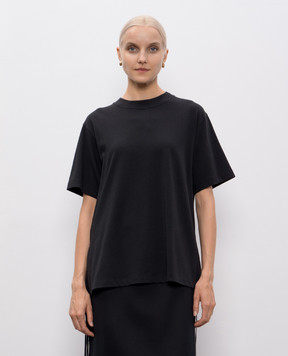 Max Mara Sportmax Чорна футболка TEATINO з бахромою TEATINO