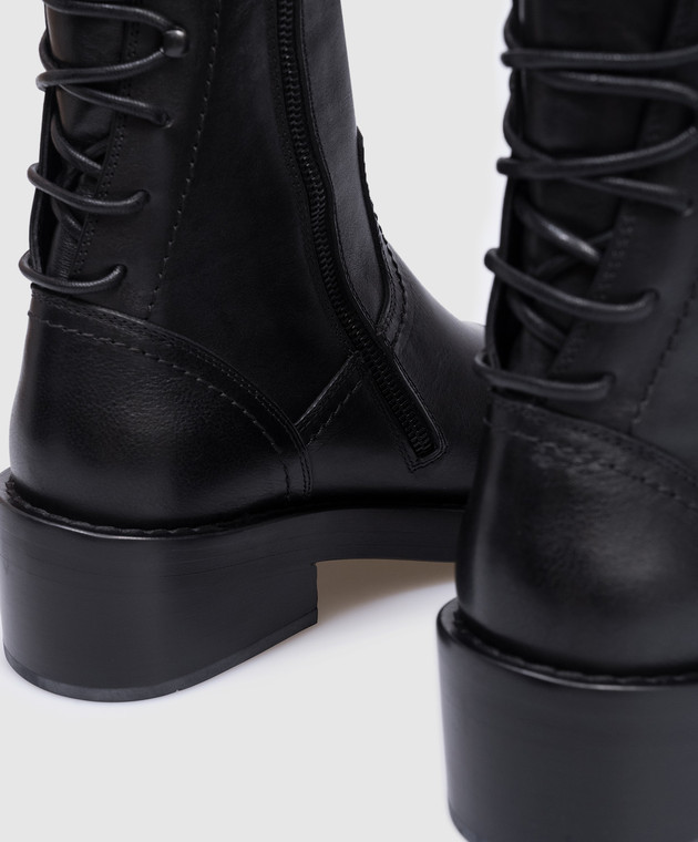 Ann Demeulemeester Черные кожаные ботинки Henrica 2201WA02380 изображение 5