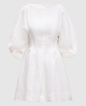 Faithfull Біла сукня міні Lowen з льону FF3345WHT