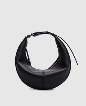 PROENZA SCHOULER Чорна шкіряна сумка-хобо з логотипом HB251084L016S