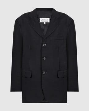 Maison Margiela Черный жакет из шерсти S50BN0536M35259