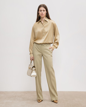 Michael Kors Бежеві штани Carolyn з вовни CPA7070009