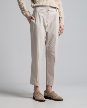 Brunello Cucinelli Серые брюки с цепочкой мониль M0F70P8594