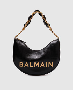 Balmain Чорна шкіряна сумка-хобо 1945 FN1BQ954LETF
