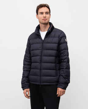 Moncler Синя пухова куртка Brendann K20911A00019597X2